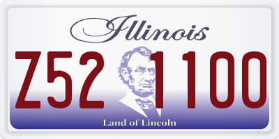 IL license plate Z521100