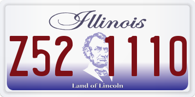 IL license plate Z521110
