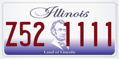 IL license plate Z521111