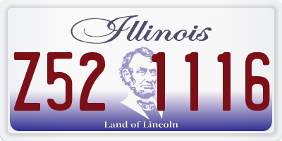 IL license plate Z521116