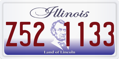 IL license plate Z521133