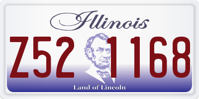IL license plate Z521168
