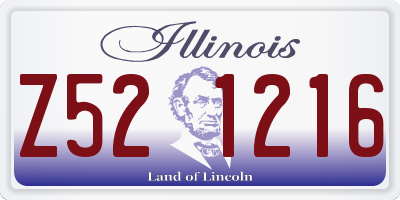 IL license plate Z521216