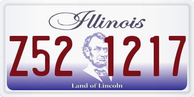 IL license plate Z521217