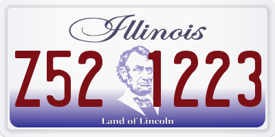 IL license plate Z521223