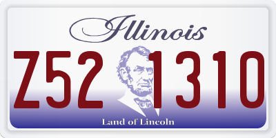 IL license plate Z521310