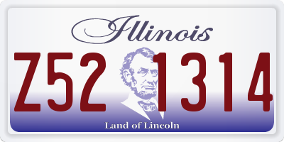 IL license plate Z521314