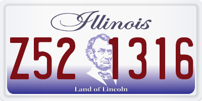 IL license plate Z521316