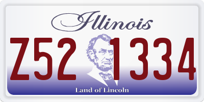 IL license plate Z521334