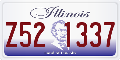 IL license plate Z521337