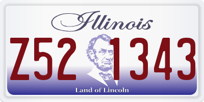 IL license plate Z521343