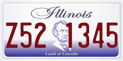 IL license plate Z521345