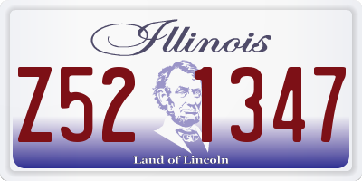 IL license plate Z521347
