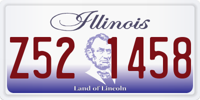 IL license plate Z521458