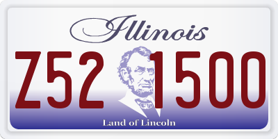IL license plate Z521500
