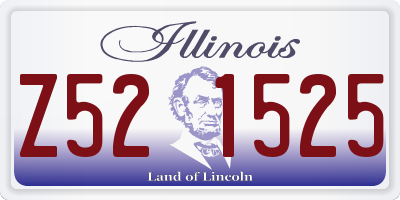 IL license plate Z521525