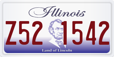 IL license plate Z521542