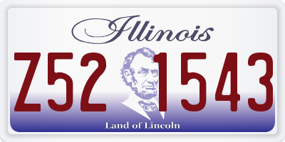 IL license plate Z521543