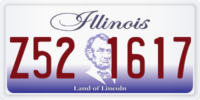 IL license plate Z521617
