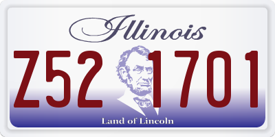 IL license plate Z521701