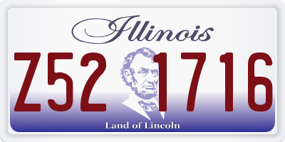 IL license plate Z521716