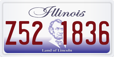 IL license plate Z521836