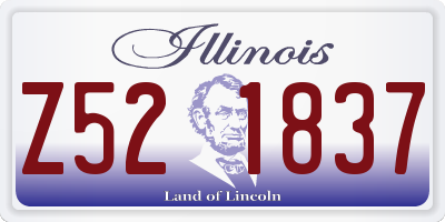 IL license plate Z521837