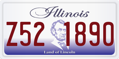 IL license plate Z521890