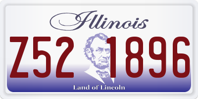 IL license plate Z521896