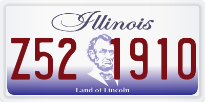 IL license plate Z521910