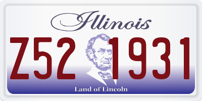 IL license plate Z521931