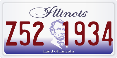 IL license plate Z521934