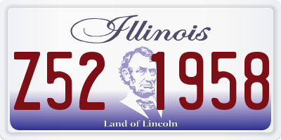IL license plate Z521958