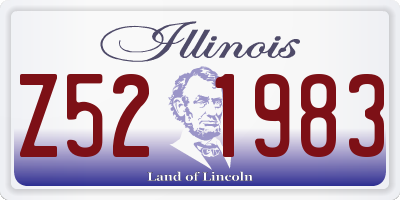 IL license plate Z521983