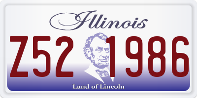 IL license plate Z521986