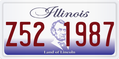 IL license plate Z521987