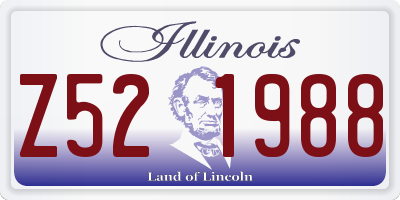 IL license plate Z521988