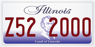 IL license plate Z522000