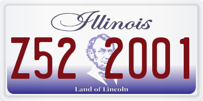 IL license plate Z522001