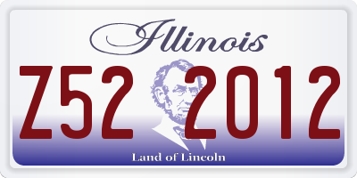 IL license plate Z522012