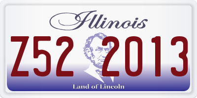 IL license plate Z522013