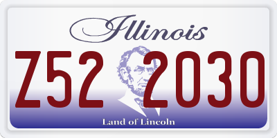 IL license plate Z522030