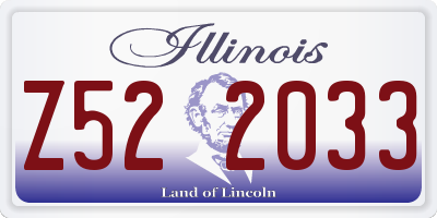 IL license plate Z522033