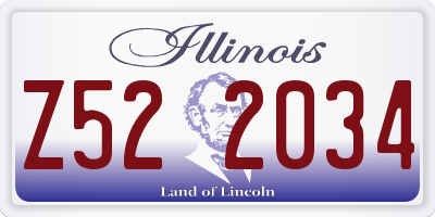 IL license plate Z522034