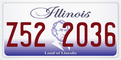 IL license plate Z522036