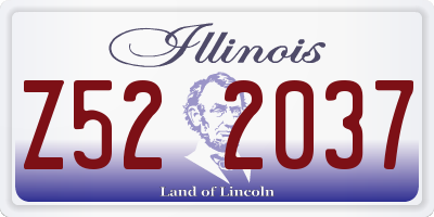 IL license plate Z522037