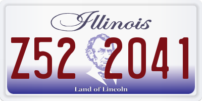 IL license plate Z522041