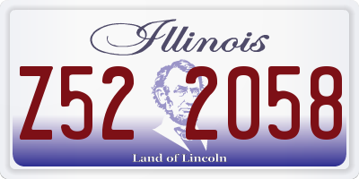 IL license plate Z522058