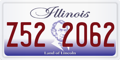 IL license plate Z522062