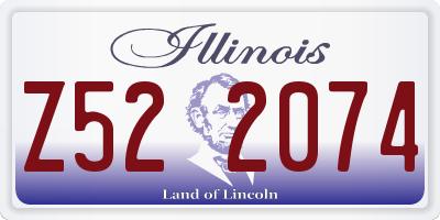 IL license plate Z522074
